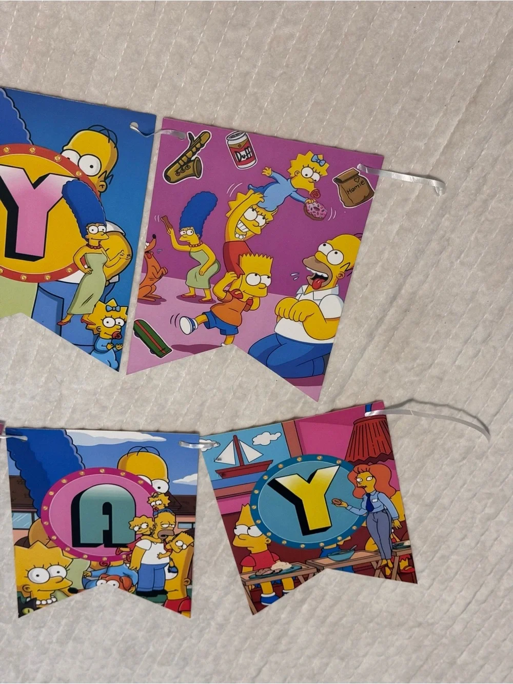 The Simpsons Happy Birthday Flag Party Banner